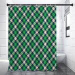 Saint Patrick's Day Irish Tartan Print Shower Curtain