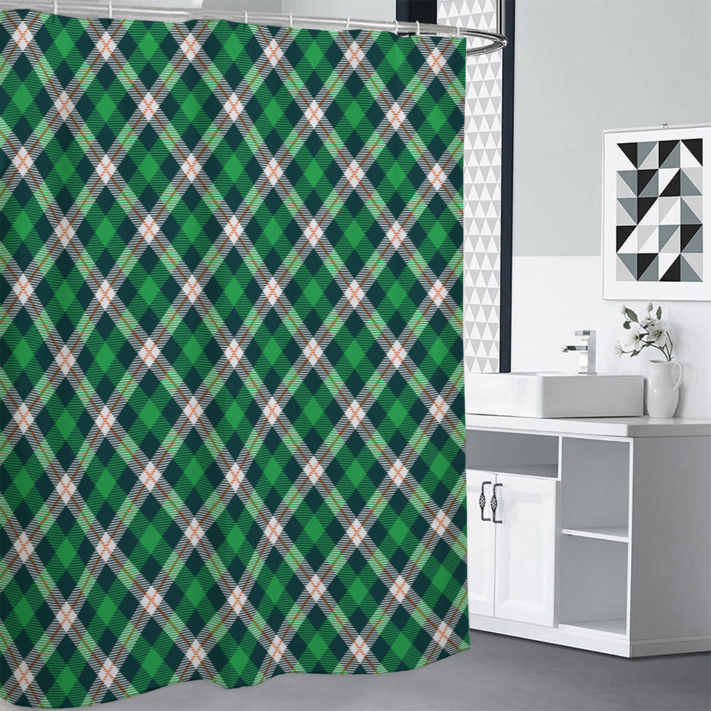Saint Patrick's Day Irish Tartan Print Shower Curtain
