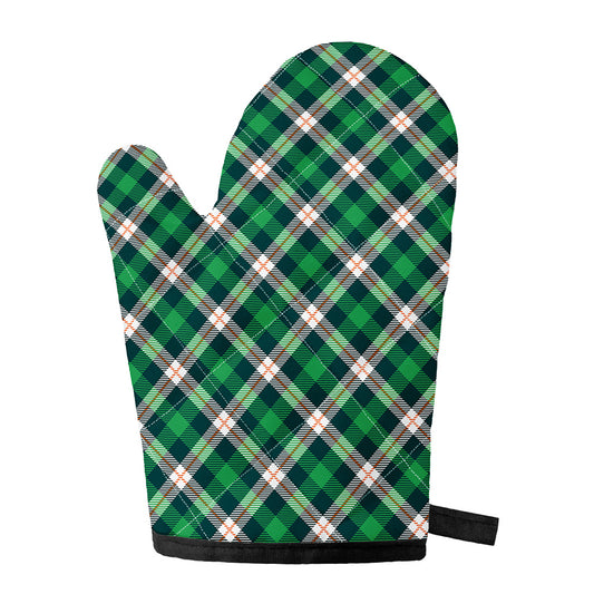 Saint Patrick's Day Irish Tartan Print Single Oven Mitt