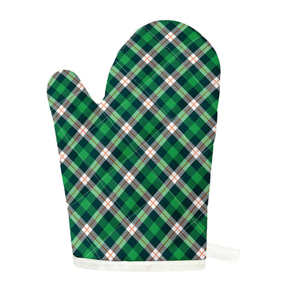 Saint Patrick's Day Irish Tartan Print Single Oven Mitt