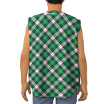 Saint Patrick's Day Irish Tartan Print Sleeveless Baseball Jersey