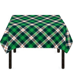 Saint Patrick's Day Irish Tartan Print Tablecloth