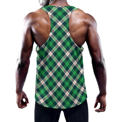 Saint Patrick's Day Irish Tartan Print Training Tank Top