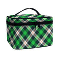 Saint Patrick's Day Irish Tartan Print Travel Makeup Bag