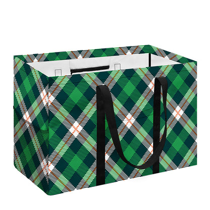 Saint Patrick's Day Irish Tartan Print Utility Tote Bag