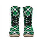 Saint Patrick's Day Irish Tartan Print Winter Boots