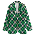 Saint Patrick's Day Irish Tartan Print Women's Blazer