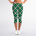 Saint Patrick's Day Irish Tartan Print Women's Capri Leggings