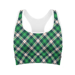 Saint Patrick's Day Irish Tartan Print Women's Sports Bra