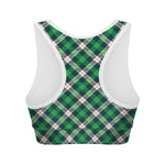 Saint Patrick's Day Irish Tartan Print Women's Sports Bra