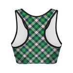 Saint Patrick's Day Irish Tartan Print Women's Sports Bra