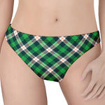 Saint Patrick's Day Irish Tartan Print Women's Thong