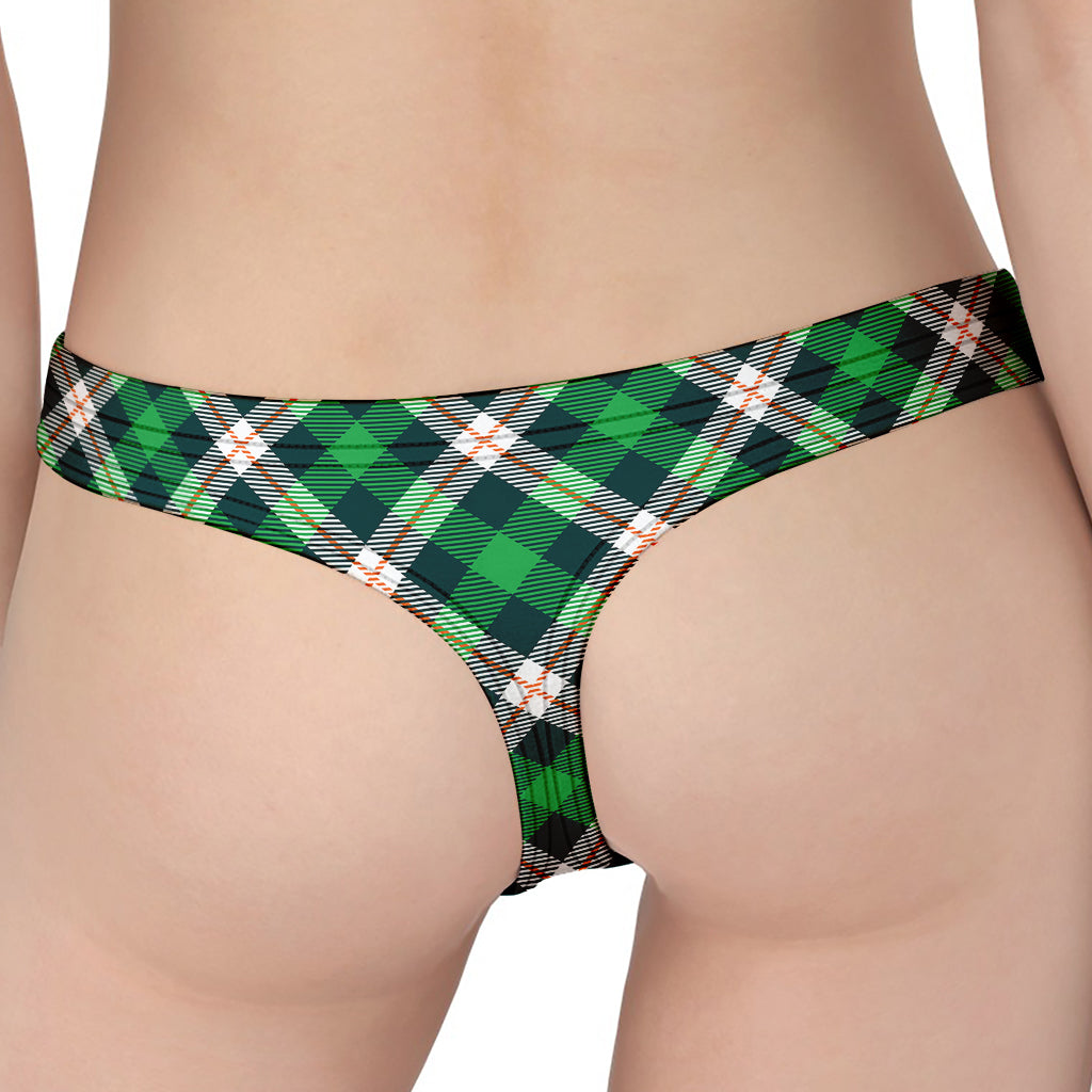 Saint Patrick's Day Irish Tartan Print Women's Thong