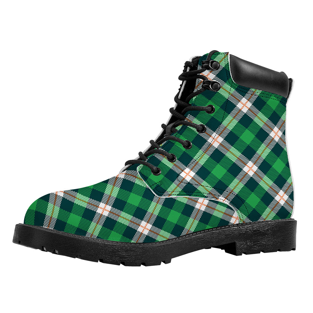 Saint Patrick's Day Irish Tartan Print Work Boots