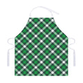 Saint Patrick's Day Plaid Pattern Print Adjustable Apron