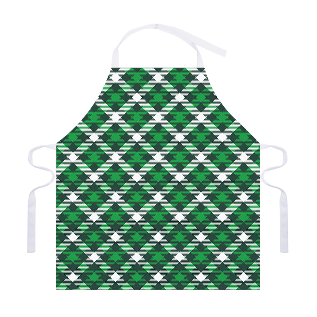 Saint Patrick's Day Plaid Pattern Print Adjustable Apron
