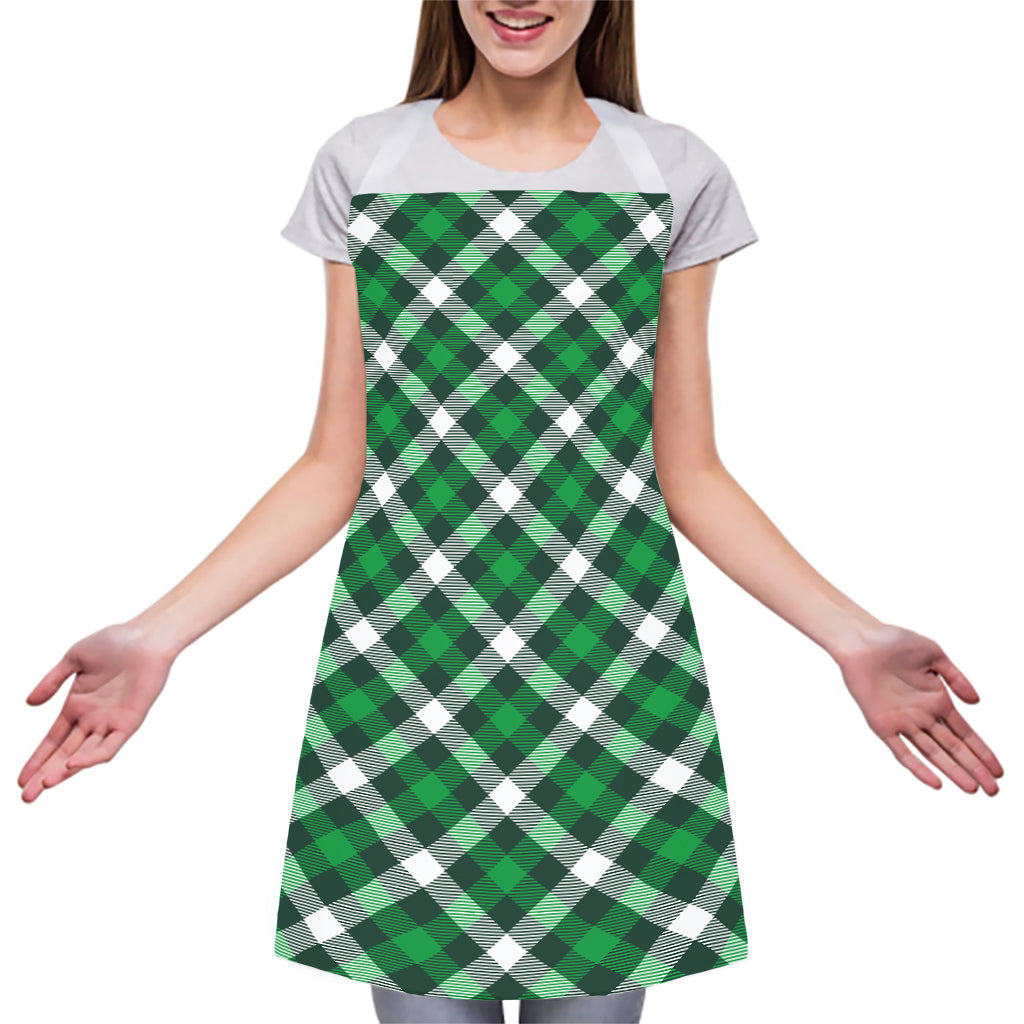 Saint Patrick's Day Plaid Pattern Print Adjustable Apron