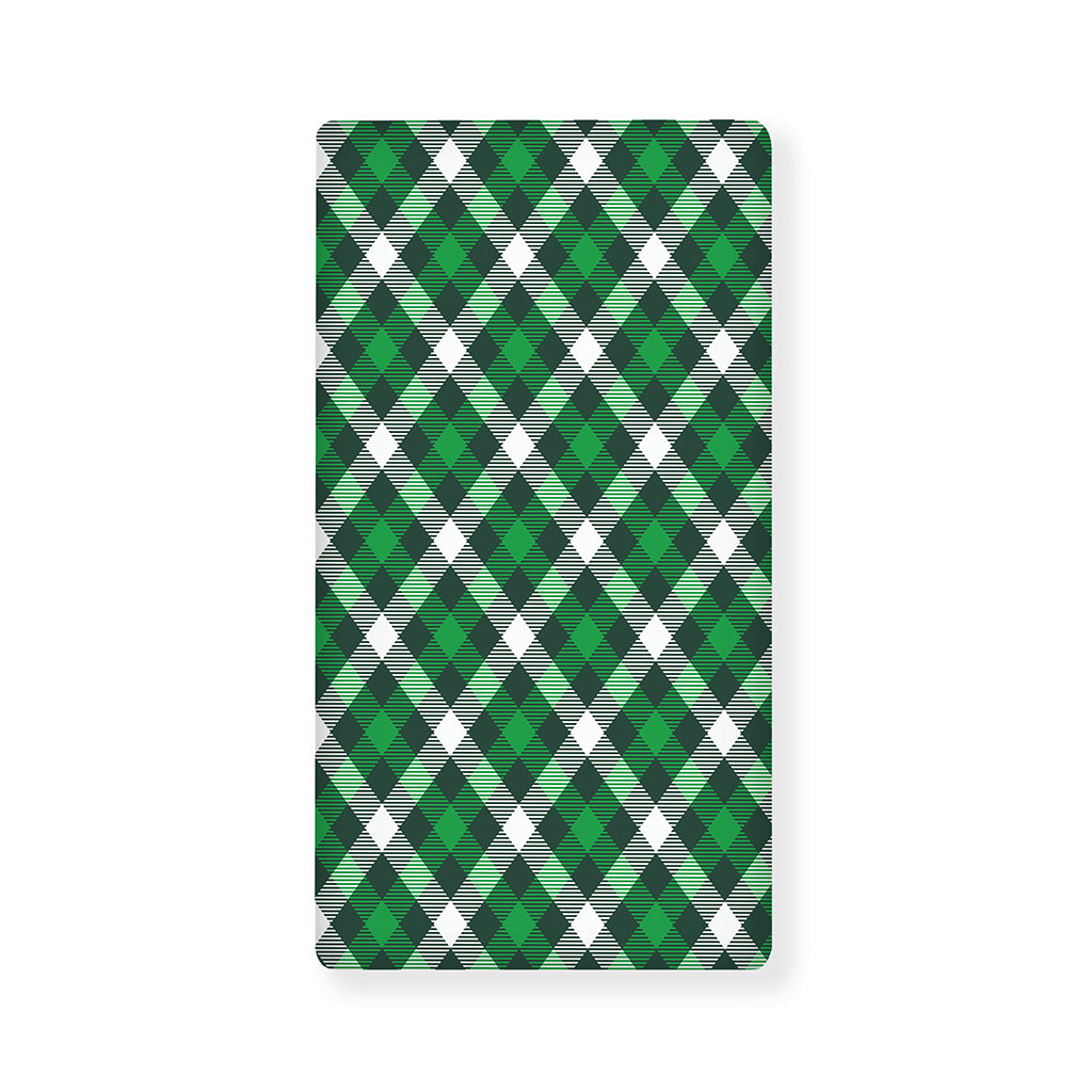Saint Patrick's Day Plaid Pattern Print Baby Crib Sheet