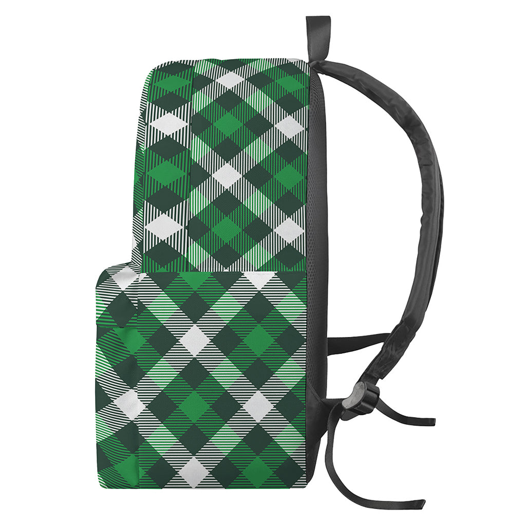 Saint Patrick's Day Plaid Pattern Print Backpack