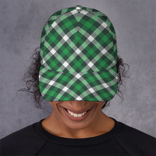 Saint Patrick's Day Plaid Pattern Print Baseball Cap