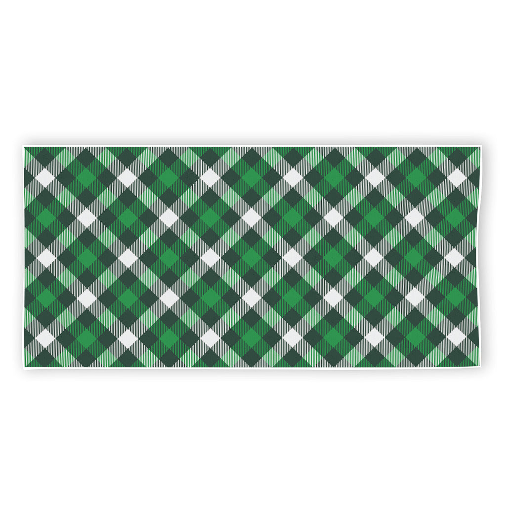 Saint Patrick's Day Plaid Pattern Print Beach Towel