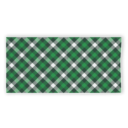 Saint Patrick's Day Plaid Pattern Print Beach Towel
