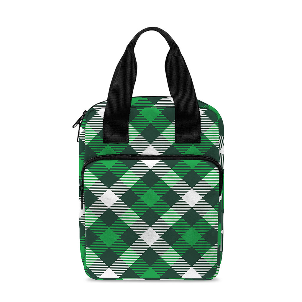 Saint Patrick's Day Plaid Pattern Print Bible Tote Bag