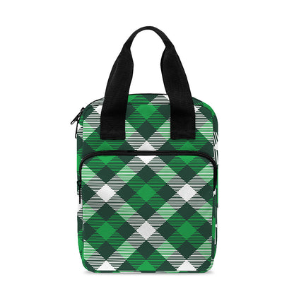 Saint Patrick's Day Plaid Pattern Print Bible Tote Bag