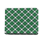 Saint Patrick's Day Plaid Pattern Print Bifold Wallet