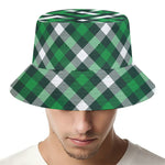 Saint Patrick's Day Plaid Pattern Print Bucket Hat