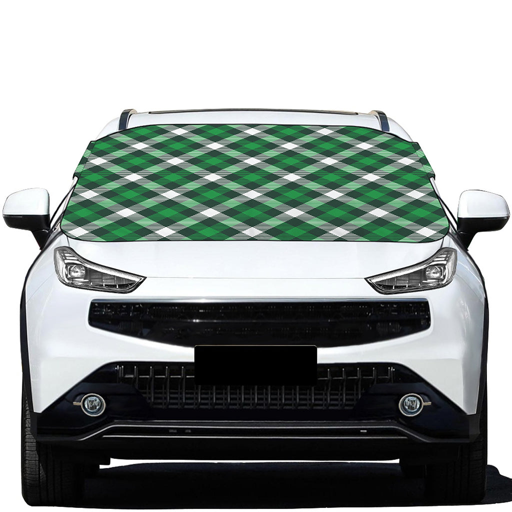 Saint Patrick's Day Plaid Pattern Print Car Windshield Snow Cover