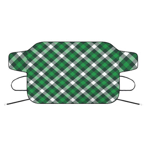 Saint Patrick's Day Plaid Pattern Print Car Windshield Snow Cover