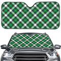 Saint Patrick's Day Plaid Pattern Print Car Windshield Sun Shade