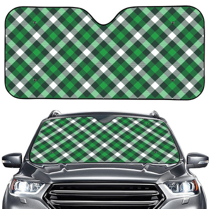 Saint Patrick's Day Plaid Pattern Print Car Windshield Sun Shade