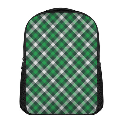 Saint Patrick's Day Plaid Pattern Print Casual Backpack