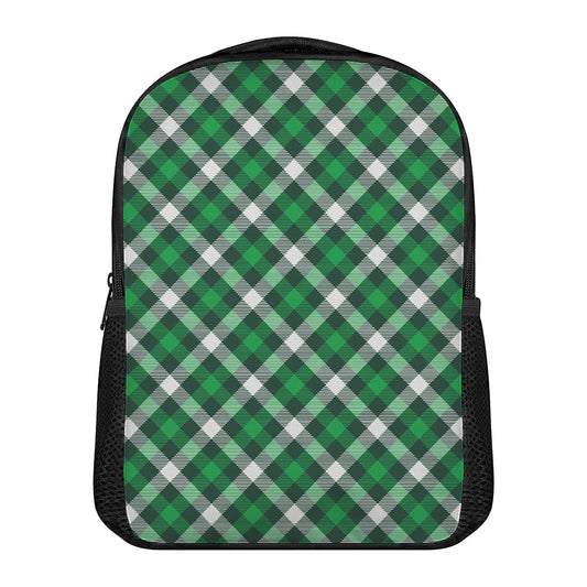 Saint Patrick's Day Plaid Pattern Print Casual Backpack