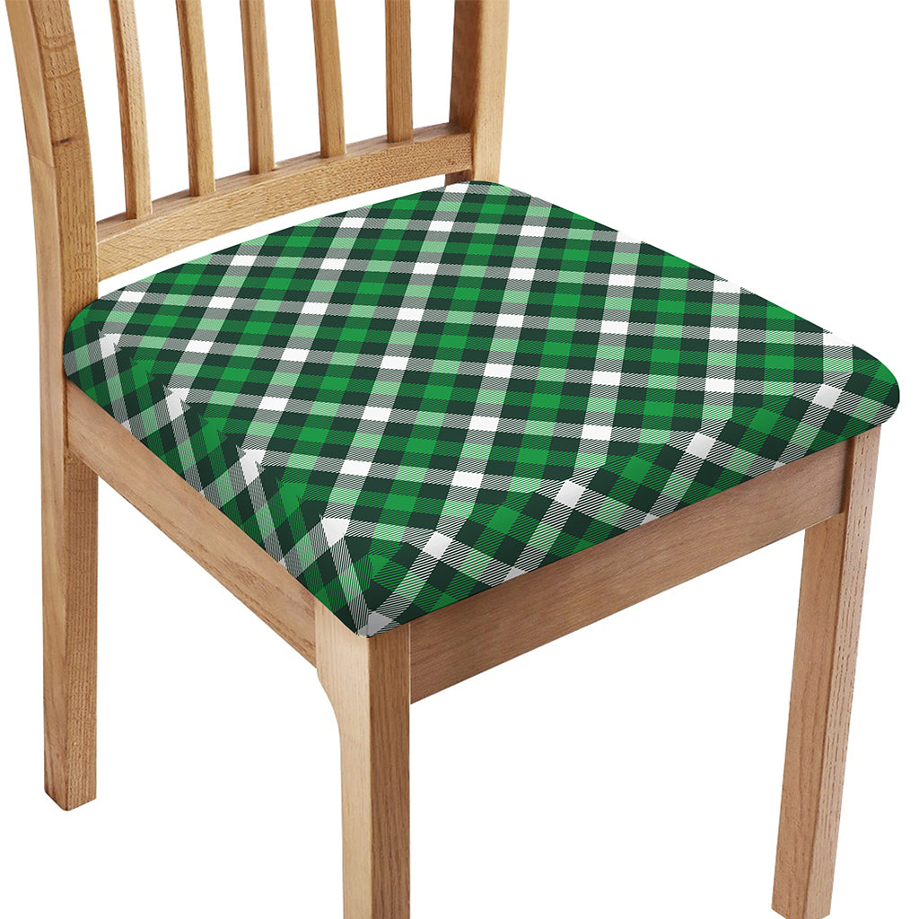 Saint Patrick's Day Plaid Pattern Print Chair Cushion Cover