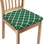 Saint Patrick's Day Plaid Pattern Print Chair Cushion Cover