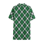 Saint Patrick's Day Plaid Pattern Print Cotton Hawaiian Shirt