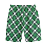 Saint Patrick's Day Plaid Pattern Print Cotton Shorts