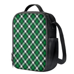 Saint Patrick's Day Plaid Pattern Print Crossbody Lunch Bag