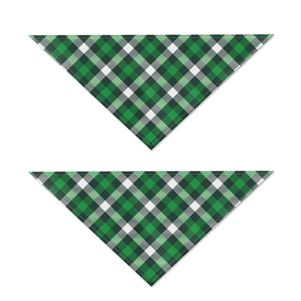 Saint Patrick's Day Plaid Pattern Print Dog Bandana