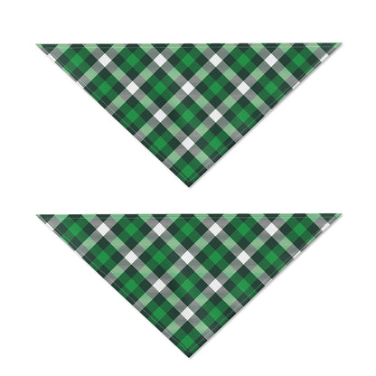 Saint Patrick's Day Plaid Pattern Print Dog Bandana