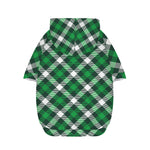 Saint Patrick's Day Plaid Pattern Print Dog Zip Up Hoodie