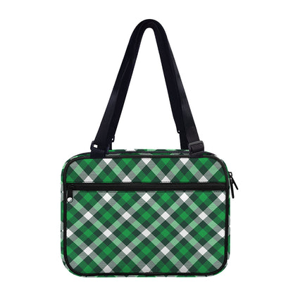 Saint Patrick's Day Plaid Pattern Print Double Strap Bible Bag