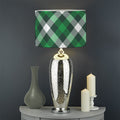 Saint Patrick's Day Plaid Pattern Print Drum Lamp Shade