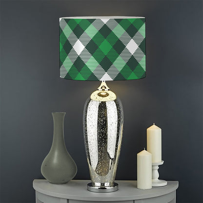 Saint Patrick's Day Plaid Pattern Print Drum Lamp Shade
