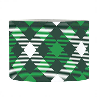 Saint Patrick's Day Plaid Pattern Print Drum Lamp Shade
