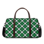 Saint Patrick's Day Plaid Pattern Print Duffle Bag