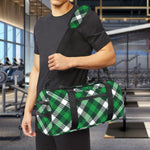Saint Patrick's Day Plaid Pattern Print Gym Bag